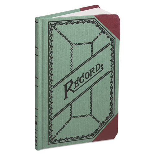 Boorum & Pease® Miniature Account Book, Green-black-red Cover, 9.19 X 5.81 Sheets, 200 Sheets-book freeshipping - TVN Wholesale