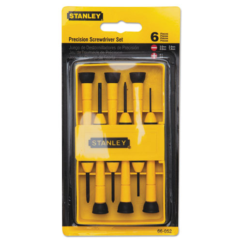 Stanley Tools® 6-piece Precision Screwdriver Set, Black-yellow freeshipping - TVN Wholesale