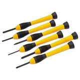 Stanley Tools® 6-piece Precision Screwdriver Set, Black-yellow freeshipping - TVN Wholesale