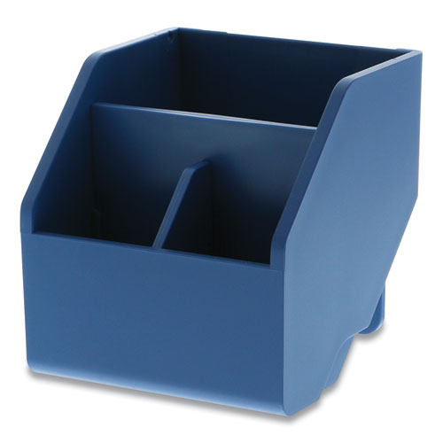 Bostitch® Konnect Desktop Organizer Storage Bin, Short, 3.4" X 3.5" X 3.5", Blue freeshipping - TVN Wholesale