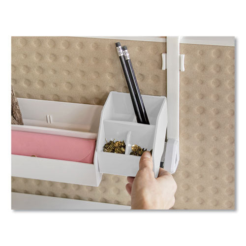 Bostitch® Konnect Desktop Organizer Storage Bin, Short, 3.4" X 3.5" X 3.5", White freeshipping - TVN Wholesale