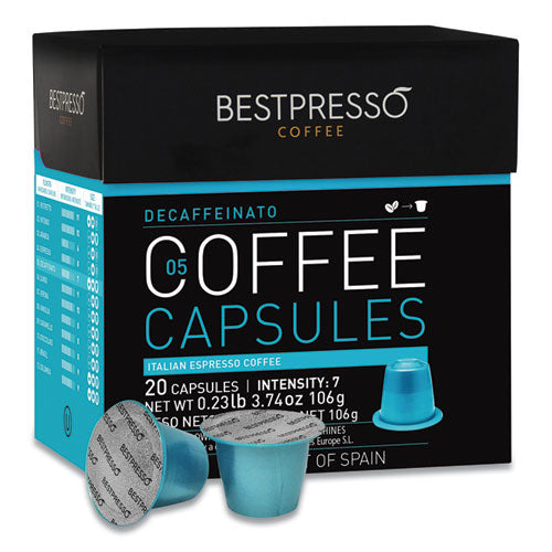 Bestpresso® Nespresso Decaffeinato Italian Espresso Pods, Intensity: 7, 20-box freeshipping - TVN Wholesale