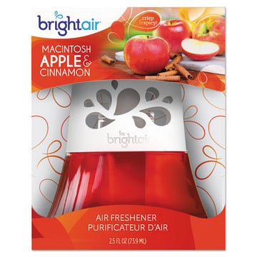 BRIGHT Air® Scented Oil Air Freshener, Macintosh Apple And Cinnamon, Red, 2.5 Oz, 6-carton freeshipping - TVN Wholesale