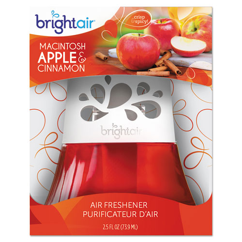 BRIGHT Air® Scented Oil Air Freshener, Macintosh Apple And Cinnamon, Red, 2.5 Oz freeshipping - TVN Wholesale
