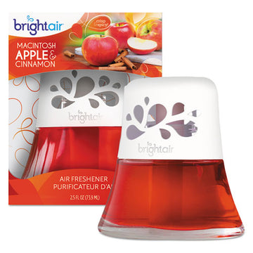 BRIGHT Air® Scented Oil Air Freshener, Macintosh Apple And Cinnamon, Red, 2.5 Oz freeshipping - TVN Wholesale