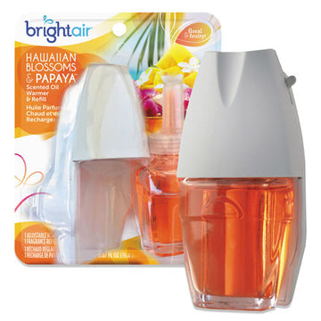 BRIGHT Air® Electric Scented Oil Air Freshener Warmer And Refill Combo, Hawaiian Blossoms And Papaya, 0.67 Oz freeshipping - TVN Wholesale