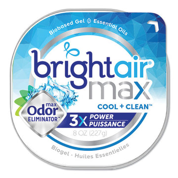 BRIGHT Air® Max Odor Eliminator Air Freshener, Cool And Clean, 8 Oz Jar freeshipping - TVN Wholesale