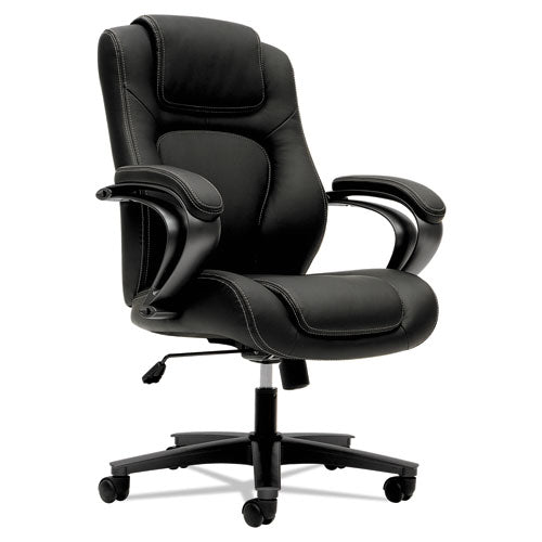 HON® Hvl402 Series Executive High-back Chair, Supports Up To 250 Lb, 17" To 21" Seat Height, Brown Seat-back, Black Base freeshipping - TVN Wholesale