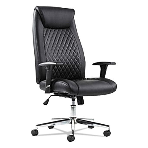 Sadie™ 3-oh-three Mid-back Executive Leather Chair, Supports Up To 250 Lb, 18.31" To 23.03" Seat Height, Black freeshipping - TVN Wholesale