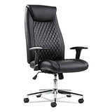 Sadie™ 3-oh-three Mid-back Executive Leather Chair, Supports Up To 250 Lb, 18.31" To 23.03" Seat Height, Black freeshipping - TVN Wholesale