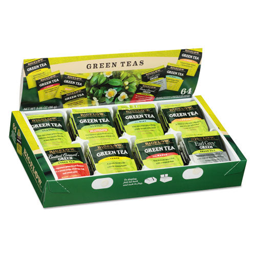 Bigelow® Green Tea Assortment, Tea Bags, 64-box, 6 Boxes-carton freeshipping - TVN Wholesale
