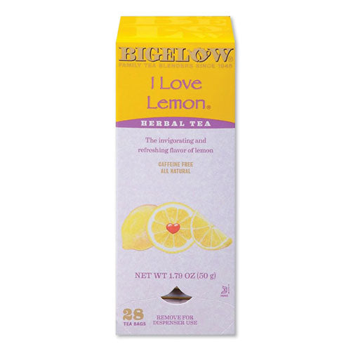 Bigelow® I Love Lemon Herbal Tea, 0.06 Oz Tea Bag, 28-box freeshipping - TVN Wholesale