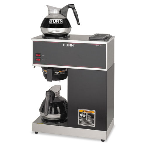 BUNN® Vpr Two Burner Pourover Coffee Brewer, Stainless Steel, Black freeshipping - TVN Wholesale