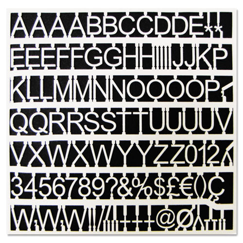 MasterVision® White Plastic Set Of Letters, Numbers And Symbols, Uppercase, 1" Dia. freeshipping - TVN Wholesale