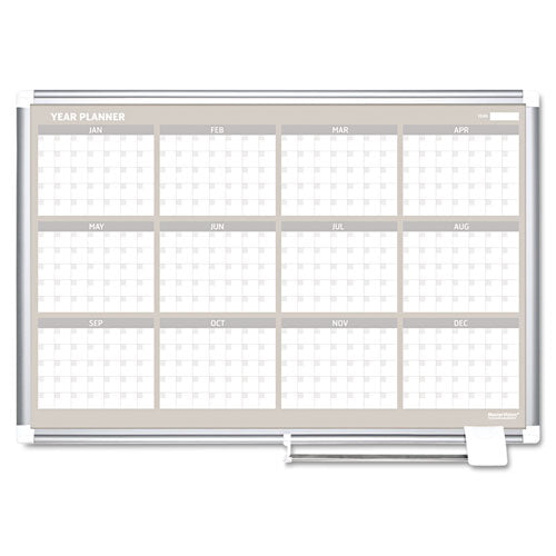 MasterVision® Monthly Planner, 36x24, Silver Frame freeshipping - TVN Wholesale