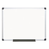 MasterVision® Value Lacquered Steel Magnetic Dry Erase Board, 36 X 48, White, Aluminum Frame freeshipping - TVN Wholesale