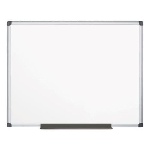 MasterVision® Value Lacquered Steel Magnetic Dry Erase Board, 36 X 48, White, Aluminum Frame freeshipping - TVN Wholesale
