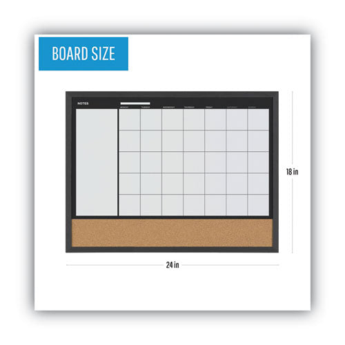 MasterVision® 3-in-1 Combo Planner, 24.21" X 17.72", White, Mdf Frame freeshipping - TVN Wholesale