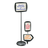 MasterVision® Floor Stand Sign Holder, Rectangle, 15x11 Sign, 66"h, Black Frame freeshipping - TVN Wholesale