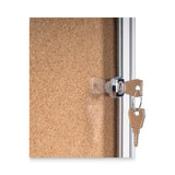 MasterVision® Slim-line Enclosed Cork Bulletin Board, 47 X 38, Aluminum Case freeshipping - TVN Wholesale