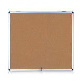 MasterVision® Slim-line Enclosed Cork Bulletin Board, 47 X 38, Aluminum Case freeshipping - TVN Wholesale