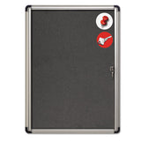 MasterVision® Slim-line Enclosed Fabric Bulletin Board, 28 X 38, Aluminum Case freeshipping - TVN Wholesale