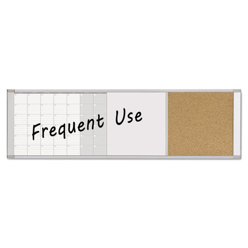 MasterVision® Magnetic Calendar Combo Board, 48 X 18, Aluminum Frame freeshipping - TVN Wholesale