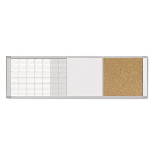 MasterVision® Magnetic Calendar Combo Board, 48 X 18, Aluminum Frame freeshipping - TVN Wholesale