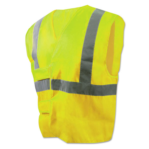Boardwalk® Class 2 Safety Vests, Standard, Lime Green-silver freeshipping - TVN Wholesale