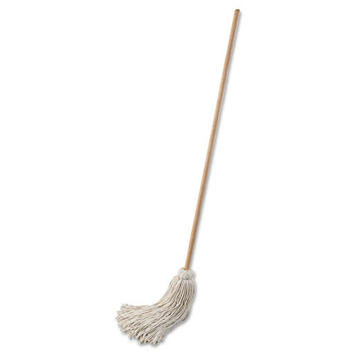 Boardwalk® Handle-deck Mops, 32 Oz White Cotton Head, 54" Oak Wood Handle, 6-pack freeshipping - TVN Wholesale