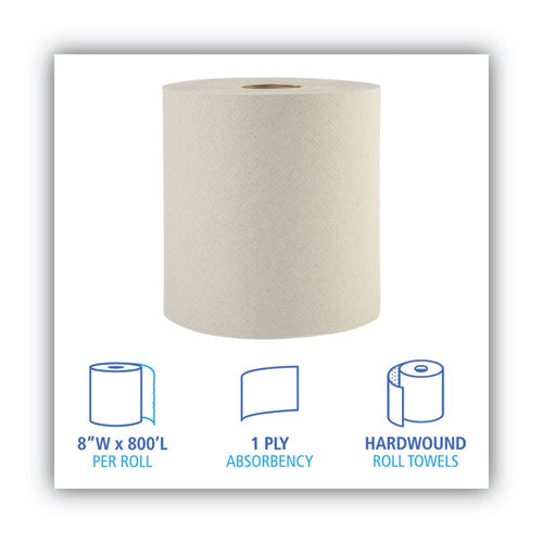 Boardwalk® Boardwalk Green Universal Roll Towels, Natural, 8"x800ft, 6 Rolls-carton freeshipping - TVN Wholesale
