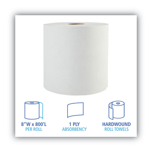 Boardwalk® Boardwalk Green Universal Roll Towels, Natural White, 8" X 800 Ft, 6 Rolls-carton freeshipping - TVN Wholesale