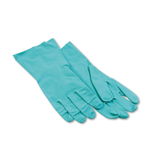 Boardwalk® Nitrile Flock-lined Gloves, Large, Green, Dozen freeshipping - TVN Wholesale