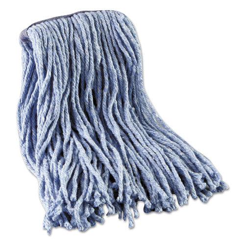 Boardwalk® Mop Head, Standard Head, Cotton-synthetic Fiber, Cut-end, #16., Blue freeshipping - TVN Wholesale