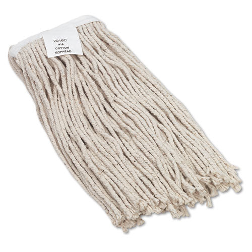 Boardwalk® Cut-end Wet Mop Head, Cotton, No. 16 Size, White freeshipping - TVN Wholesale
