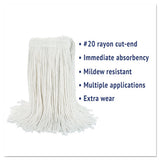 Boardwalk® Cut-end Wet Mop Head, Rayon, No. 20, White freeshipping - TVN Wholesale