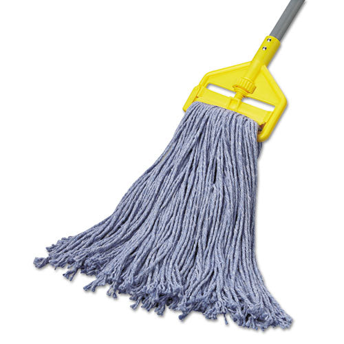 Boardwalk® Mop Head, Standard Head, Cotton-synthetic Fiber, Cut-end, #24, Blue, 12-carton freeshipping - TVN Wholesale