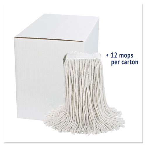 Boardwalk® Cut-end Wet Mop Head, Cotton, No. 24, White 12-carton freeshipping - TVN Wholesale