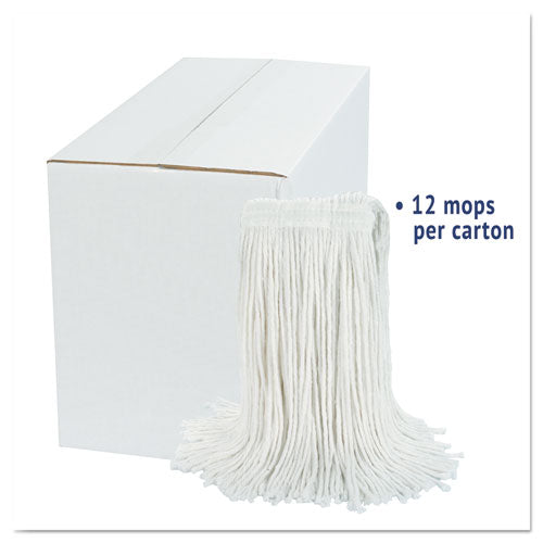 Boardwalk® Cut-end Wet Mop Head, Rayon, No. 24, White, 12-carton freeshipping - TVN Wholesale