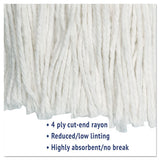 Boardwalk® Cut-end Wet Mop Head, Rayon, No. 24, White, 12-carton freeshipping - TVN Wholesale