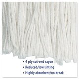 Boardwalk® Cut-end Wet Mop Head, Rayon, No. 24, White freeshipping - TVN Wholesale