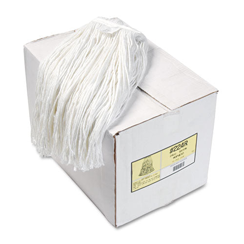 Boardwalk® Premium Cut-end Wet Mop Heads, Rayon, 24oz, White, 12-carton freeshipping - TVN Wholesale