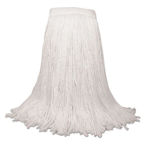 Boardwalk® Mop Head, Premium Saddleback Head, Rayon Fiber, 24-oz., White, 12-carton freeshipping - TVN Wholesale