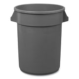 Boardwalk® Round Waste Receptacle, Lldpe, 32 Gal, Gray freeshipping - TVN Wholesale