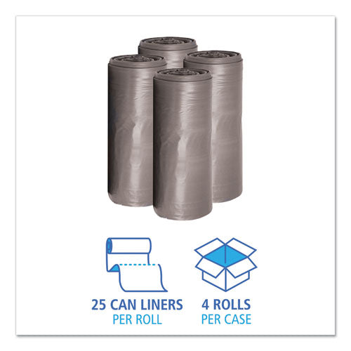 Boardwalk® Low-density Waste Can Liners, 33 Gal, 1.1 Mil, 33" X 39", Gray, 100-carton freeshipping - TVN Wholesale