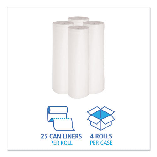 Boardwalk® Low-density Waste Can Liners, 60 Gal, 0.6 Mil, 38" X 58", White, 100-carton freeshipping - TVN Wholesale