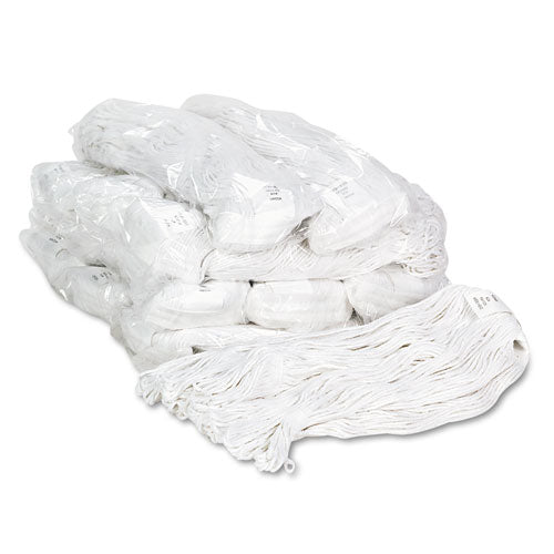 Boardwalk® Pro Loop Web-tailband Wet Mop Head, Rayon, #24 Size, White, 12-carton freeshipping - TVN Wholesale