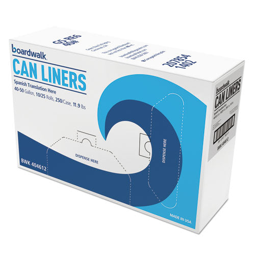 Boardwalk® High-density Can Liners, 45 Gal, 10 Microns, 40" X 46", Natural, 250-carton freeshipping - TVN Wholesale