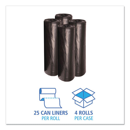 Boardwalk® Low-density Waste Can Liners, 56 Gal, 0.6 Mil, 43" X 47", Black, 100-carton freeshipping - TVN Wholesale