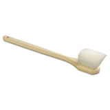 Boardwalk® Utility Brush, Cream Nylon Bristles, 5.5" Brush, 14.5" Tan Plastic Handle freeshipping - TVN Wholesale